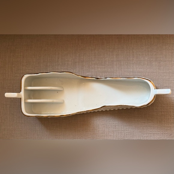 Vintage Servers Caddies Utensils White Porcelain Flatware Holder.Japan